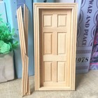 Dollhouse Furniture Wooden 6-panel Door 1 12 Scale Miniature Diy Accessories
