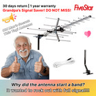 Yagi Outdoor Hdtv Antenna 200 Mile Range Attic Roof Mount Uhf Vhf Digital Tv