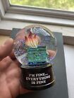 Dumpster Fire Snow Globe Paperweight Funny Office Work Desk Decor 3 4  Lbs Gift