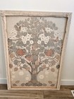 Vintage 1960s Sweden Toni Hermansson Seasons Tree Textile Art Panel On Cloth