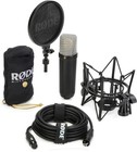 Rode Nt1-a Black Large Diaphragm Condenser Mic Xlr Cardioid W  Shock Mount