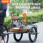 Vevor Bike Cargo Trailer Bicycle Carrier Storage Cart 275 Lbs Load Carbon Steel