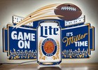 Miller Lite  game On It s Miller Time  Football Led Sign - Nib