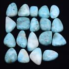 19 Pcs Natural Larimar Untreated 14mm-24mm Cabochon Glossy Loose Gemstones Lot