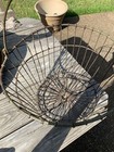 Vintage Antique Metal Wire Egg Basket With Handle Farmhouse Decor Kitchen 10x14   