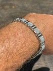Mens 11mm Iced Presidential Bracelet Solid 925 Sterling Silver Cz Blingy