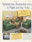 1951 Simmons Sofa Night Day Chairs Hide A Bed Tilt Away Sofa Vtg Print Ad Sp19