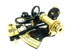 Vintage Solid Brass Nautical Sextant   Maritime Navigation Tool