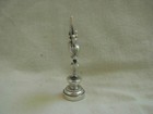 Antique French Silvered Bronze Wax Seal lily Flower late 19th Century 