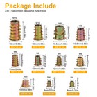 230pcs Threaded Hex Drive Insert Fixing Wood Screw Inserts Nuts M4 m5 m6m8 m10