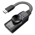 Black Usb External Sound Card Virtual 7 1 Channel Adapter Plug For Pc Laptop Ps5
