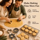 Cookie Cutters Set  12 Pcs Stainless Steel Heart 6-point Star Flower Round