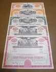 5 Stock Certificates Vintage Pennsylvania Railroad Pan Am Howard Johnson Lot