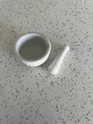 Small Antique Stoneware Pestle   Mortar Dental Mixer Bowl White Porcelain