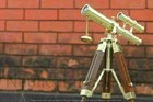Nautical Marine Mini Double Barrel Brass Telescope With Wooden Tripod Stand Gift