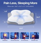 Ergo Pillow For Sleep Apnea  Neck Pain  And Snoring Relief  Standard  Gray