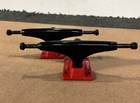 Beginner Tensor Trucks Alloy Skateboard Trucks Black red Set Of Two - 8 0  Axle