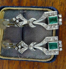 2 55ct Art Deco Style Lab Created Diamond Wedding 14k White Gold Finish Earrings