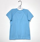 Athleta Girl Power Up T Shirt M 8-10 Blue Crew Neck Short Sleeve Logo