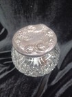 Foster   Bailey Sterling Silver Cut Crystal Dresser Vanity Jar Art Nouveau Woman