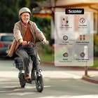 Electric Scooter Foldable With Seat   Basket 500w Long Range Commuter E-scooter