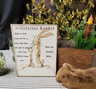 Primitive Antique Vintage Folk Art Shabby Style Velveteen Rabbit Bunny Real Sign