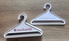 Authentic American Girl Doll Clothes Hangers White Plastic Red Logo Set Of 7