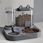 2-in-1 Automatic Cat Feeder Water Dispenser Gravity Pet Food Bowl No Spill Us