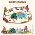 117pcs Wooden Train Tracks Lot Railway Pieces Set Play For Thomas The Train Brio