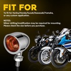 Amber Lamp Motorcycle Chrome Bullet Turn Signal Tail Blinker 4-40x Universal Drl