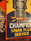 Large Rare Vintage Spark Plugs Heavy Porcelain Metal Gas Oil Sign 