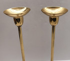 Set Of 2 Vintage Brass Candlestick Holders  11 5    Tall