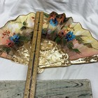 Vintage Japanese Or Chinese Asian Fan Painted Flower Floral