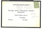 Gb Kgv London University Perfin  uc l  Printed Matter Card Norway Library Ms2795