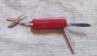 3 Tool Pocketknife Blade File Scissors Red Keychain Free Shipping