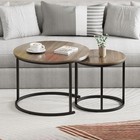 Coffee Table Round Side Table Set Of 2 End Tables For Living Room Bedroom 