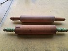 2 Vintage Primitive Wooden Rolling Pin Lot Farmhouse Decor 17    