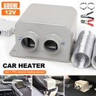 600w 12v Car Heater 2 Hole Portable Heating Warmer Defroster Defoger Demister Us