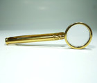 Vintage Swank Magnifying Glass Bar Tie Clip Suit Gold Tone  