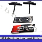 Audi S3 Front Grill Emblem Silver For S3 A3 Honeycomb Grille Badge Nameplate