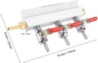 Fdit 3 Way Co2 Gas Distribution Manifold Beer Dispensing Barrel Dispenser    