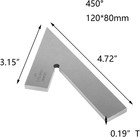 T Tulead 45 Degree Machinist Square 4 72   3 15  Steel Miter Precision Square Mac