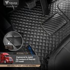 Floor Mats Set For Peterbilt 579   567     Faux Leather With Black Stitching