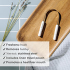 Tongue Scraper For Adults   Kids With Case - Stainless Steel Tongue Cleaner W li