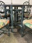 Vintage Boho Bamboo Table And Chairs Mcm Mcguire Furniture Rattan 