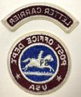 Vtg 1965-1970 Usps Horse And Rider Patch With Crescent Letter Carrier Craft Tab