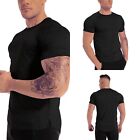 Mens Classic Gym Fitness Breathable T-shirt Activewear Workout Solid T-shirt 