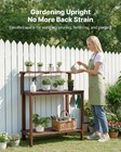 Vevor Potting Bench Table Outdoor Gardening Workstation With Storage Shelves