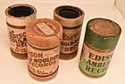 Antique Edison Gold Moulded Amberol Phonograph Cylinder Records Lot Of 4