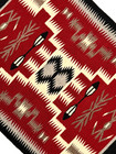 Beautiful Navajo Storm Pattern Rug  Intricate Design  Handspun Wool 20th C mint 